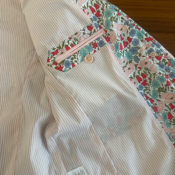J. Crew Liberty Campbell Floral Cotton Blazer, Spring Career Wear, size 8 - Picture 10 of 13